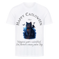 Happy Catloween Vampir T-Shirt - Eigenes Bild + Name