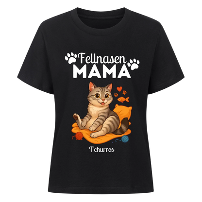 Fellnasen Mama Katze Premium T-Shirt - Eigenes Bild + Name