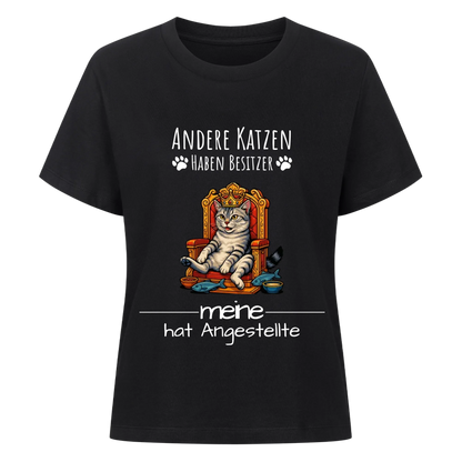 Katze auf Thron T-Shirt  - Eigenes Bild + Name