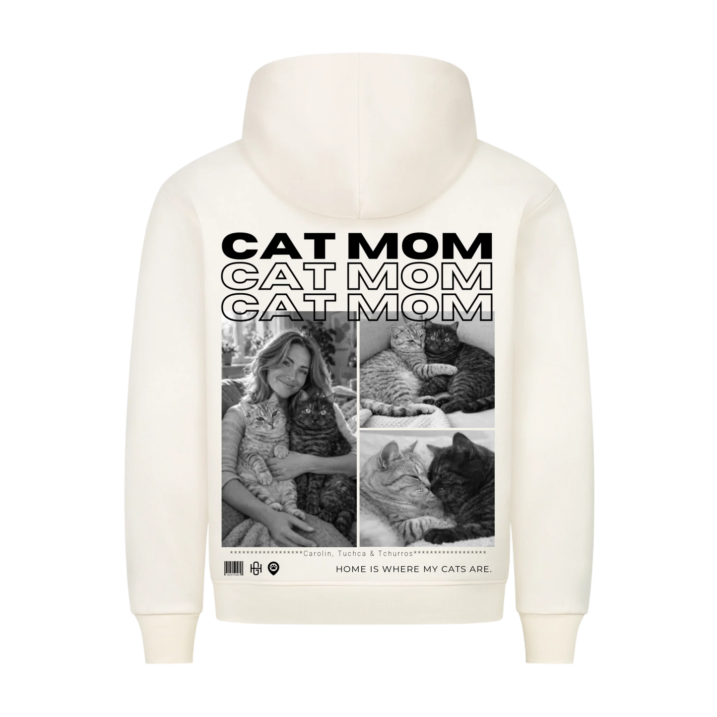 Cat Mom Premium Hoodie - Eigene Fotos