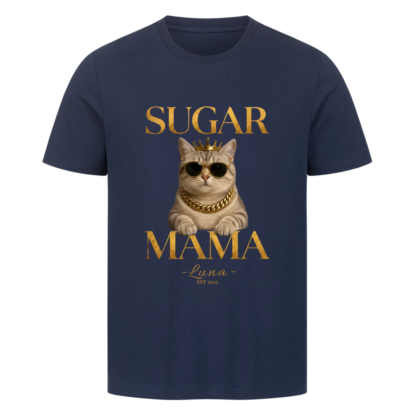 Sugar Mama Cat T-Shirt - Eigenes Bild+ Name
