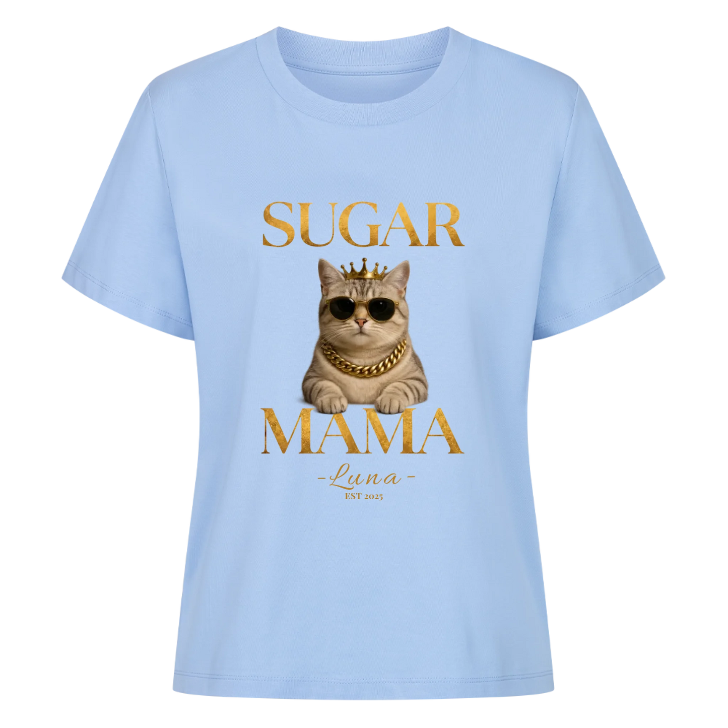 Sugar Mama Cat T-Shirt - Eigenes Bild+ Name