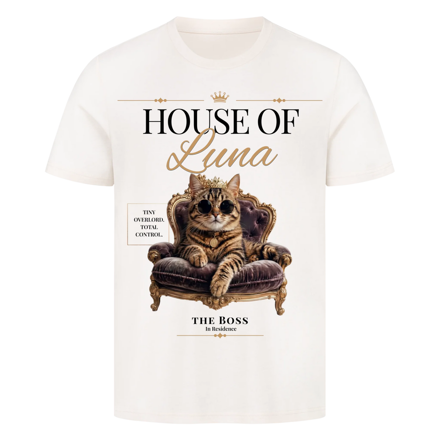 House of Your Cat T-Shirt – Personalisiertes Shirt mit Foto & Name
