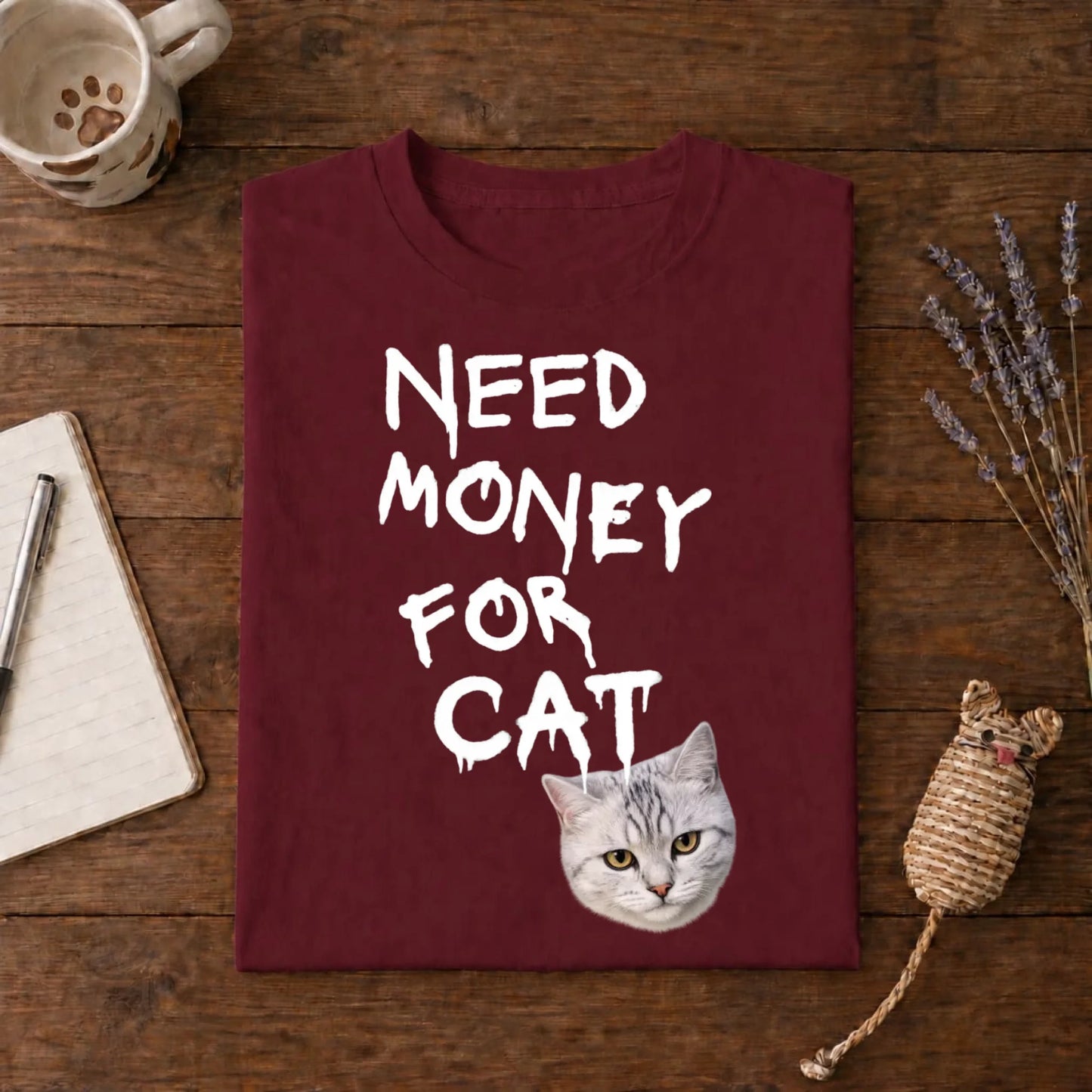 Mockup Tshirt burgunder
