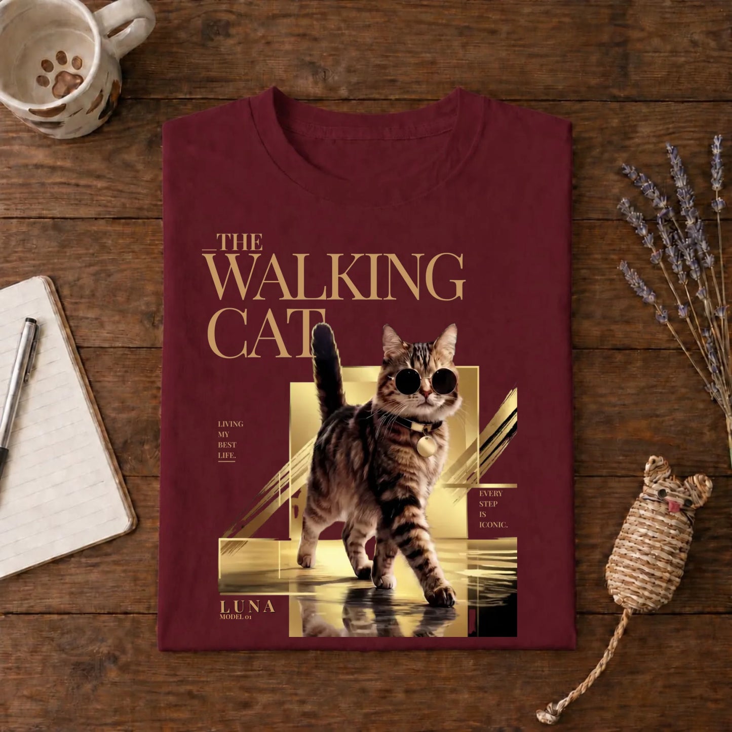 Mockup Tshirt burgunder