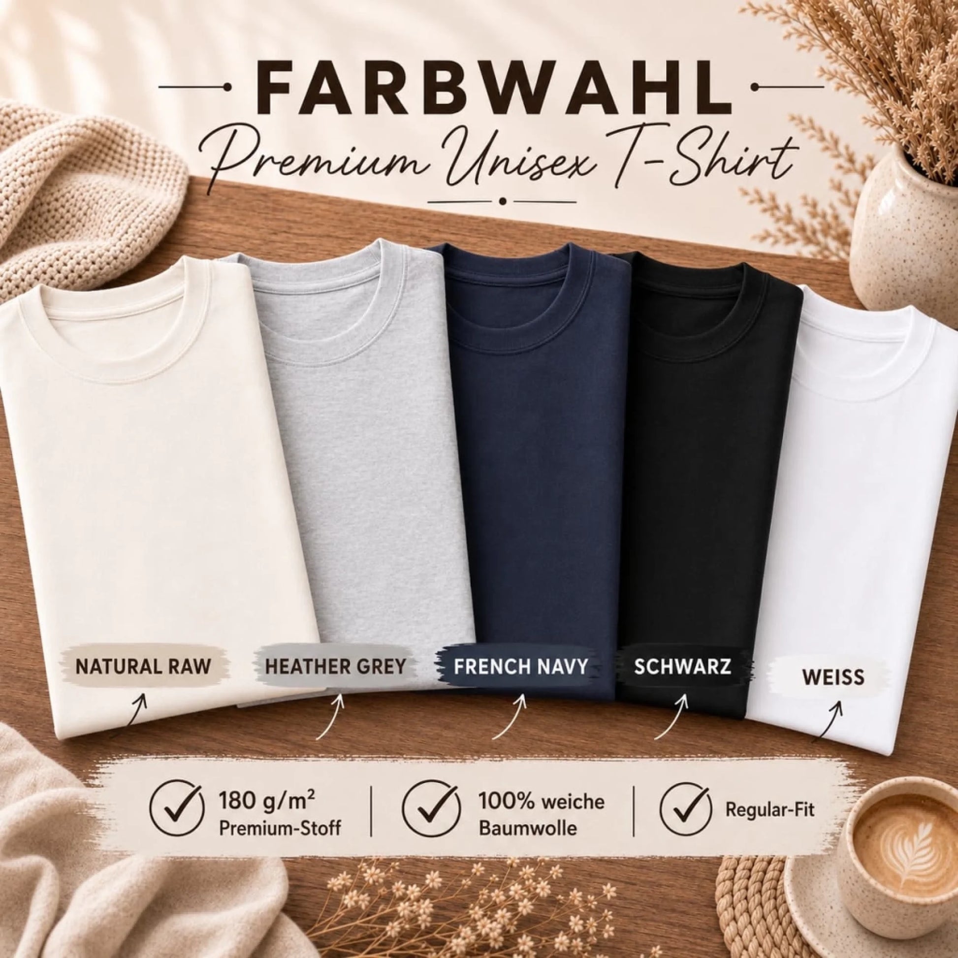 Mockup Tshirt Unisex Farbauswahl