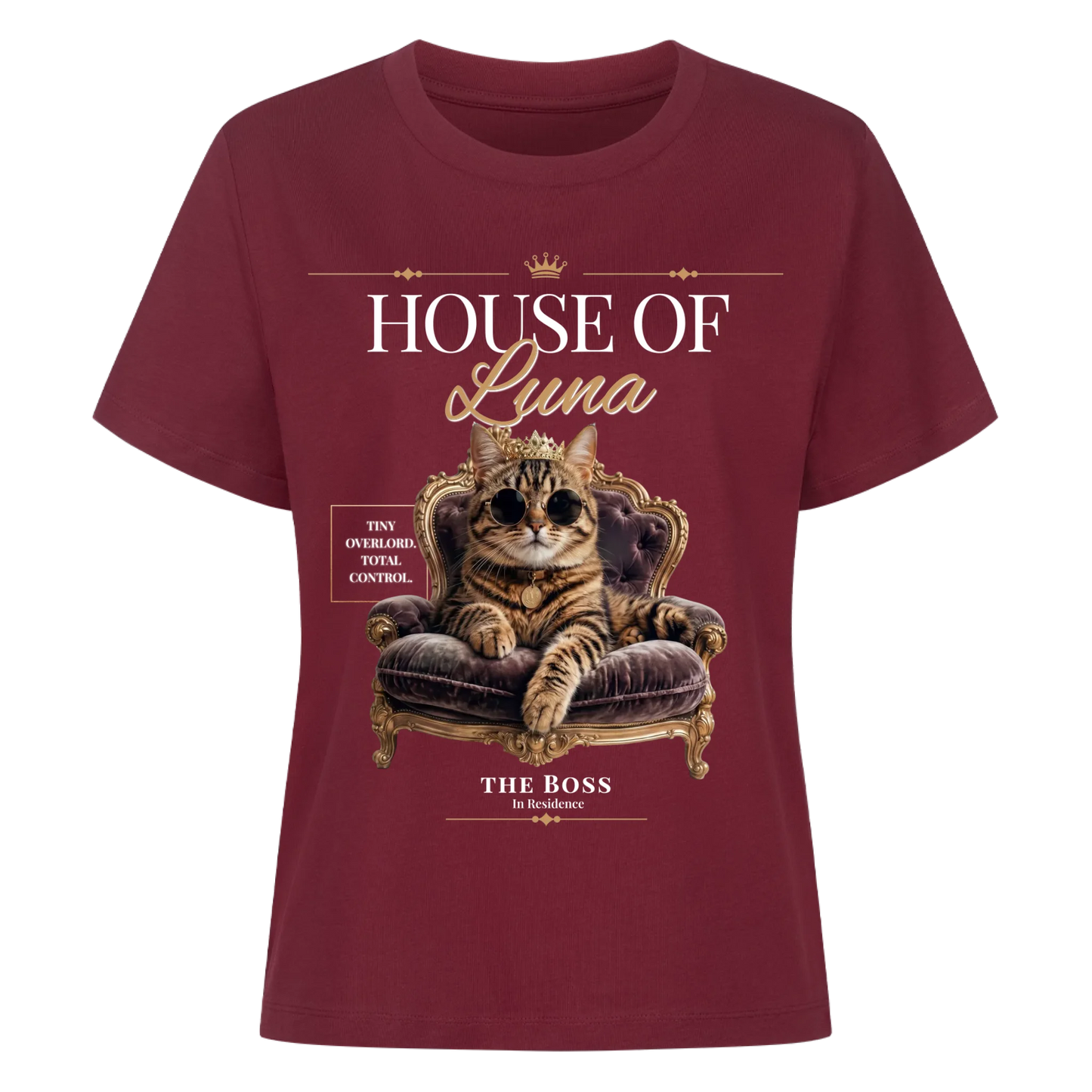 House of Your Cat T-Shirt – Personalisiertes Shirt mit Foto & Name