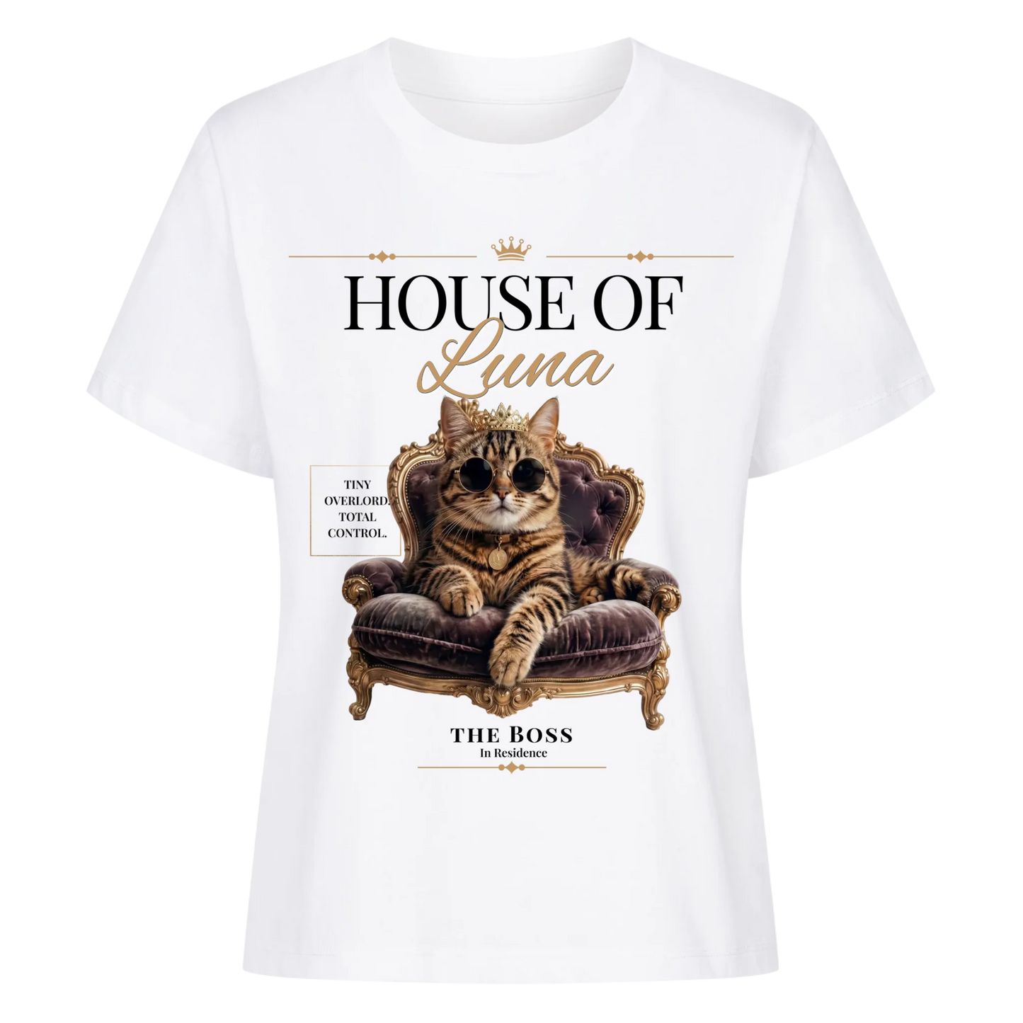 House of Your Cat T-Shirt – Personalisiertes Shirt mit Foto & Name