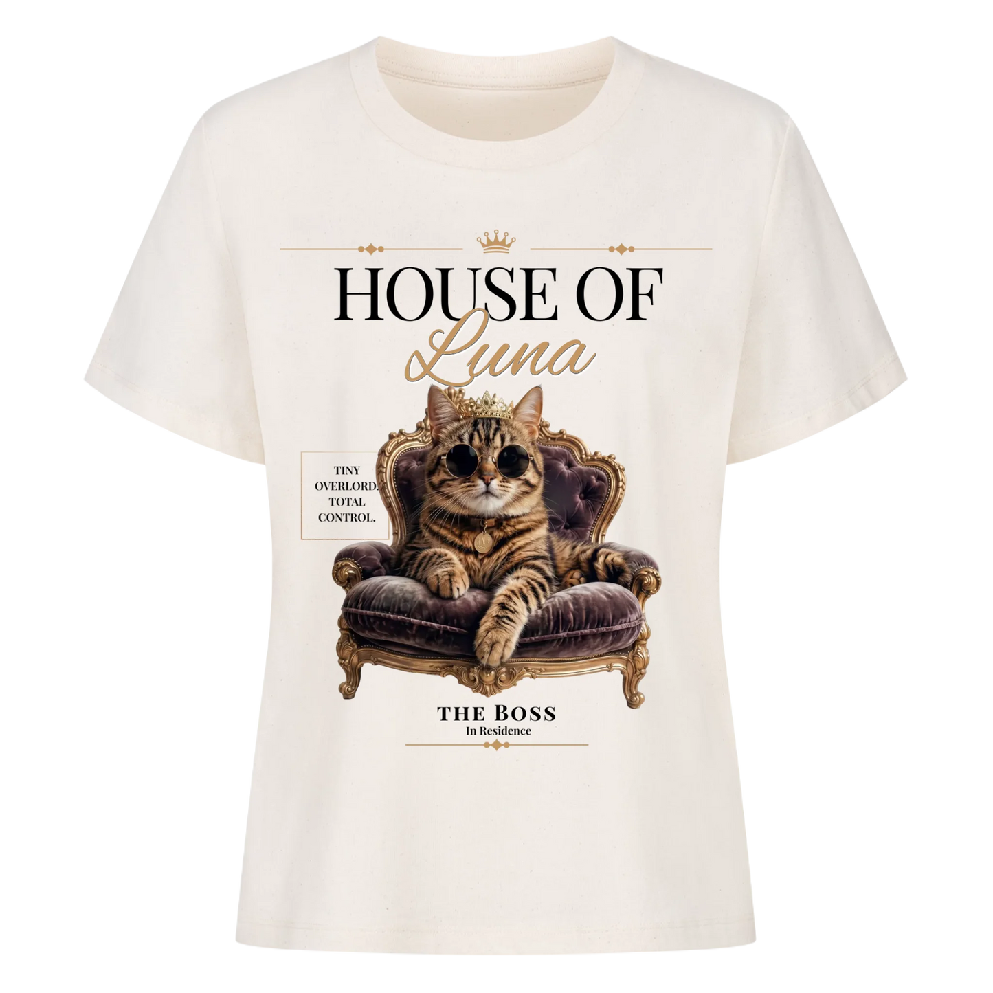 House of Your Cat T-Shirt – Personalisiertes Shirt mit Foto & Name