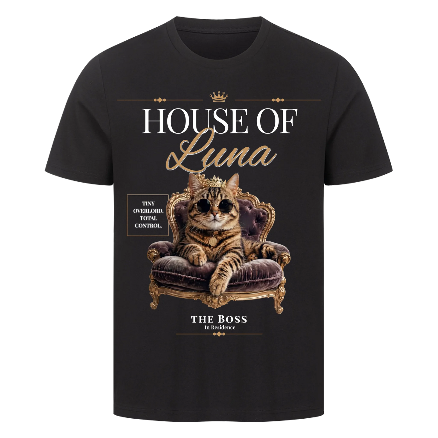House of Your Cat T-Shirt – Personalisiertes Shirt mit Foto & Name