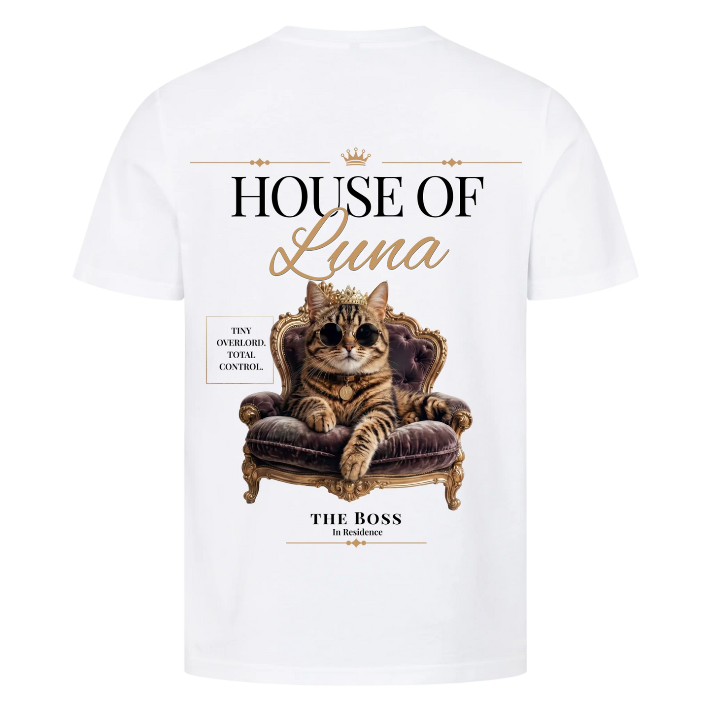 House of Your Cat T-Shirt – Personalisiertes Shirt mit Foto & Name