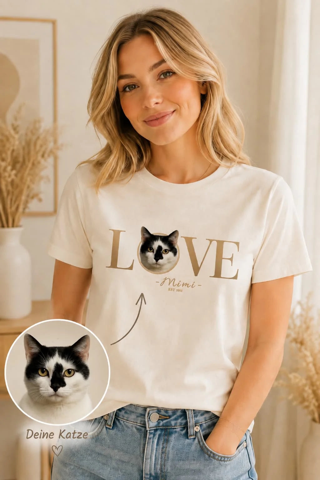 LOVE T-Shirt - Eigenes Bild+ Name
