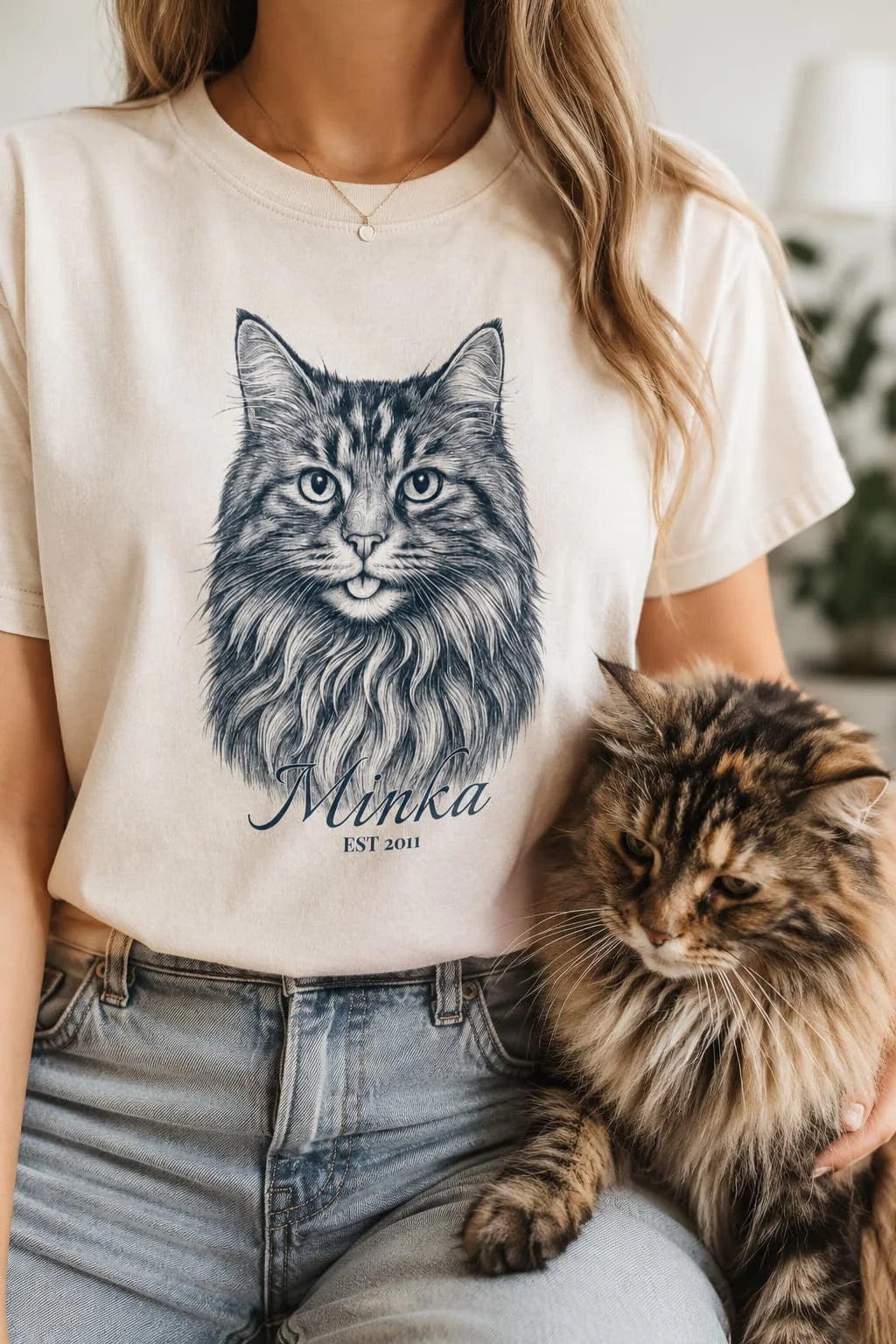 Gravur Stil T-Shirt - Eigenes Bild+ Name