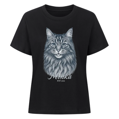 Gravur Stil T-Shirt - Eigenes Bild+ Name
