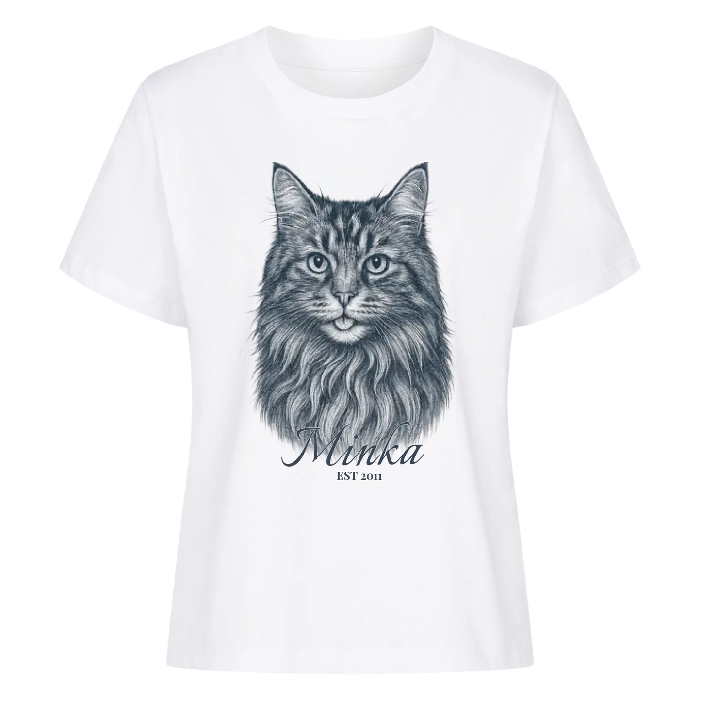 Gravur Stil T-Shirt - Eigenes Bild+ Name