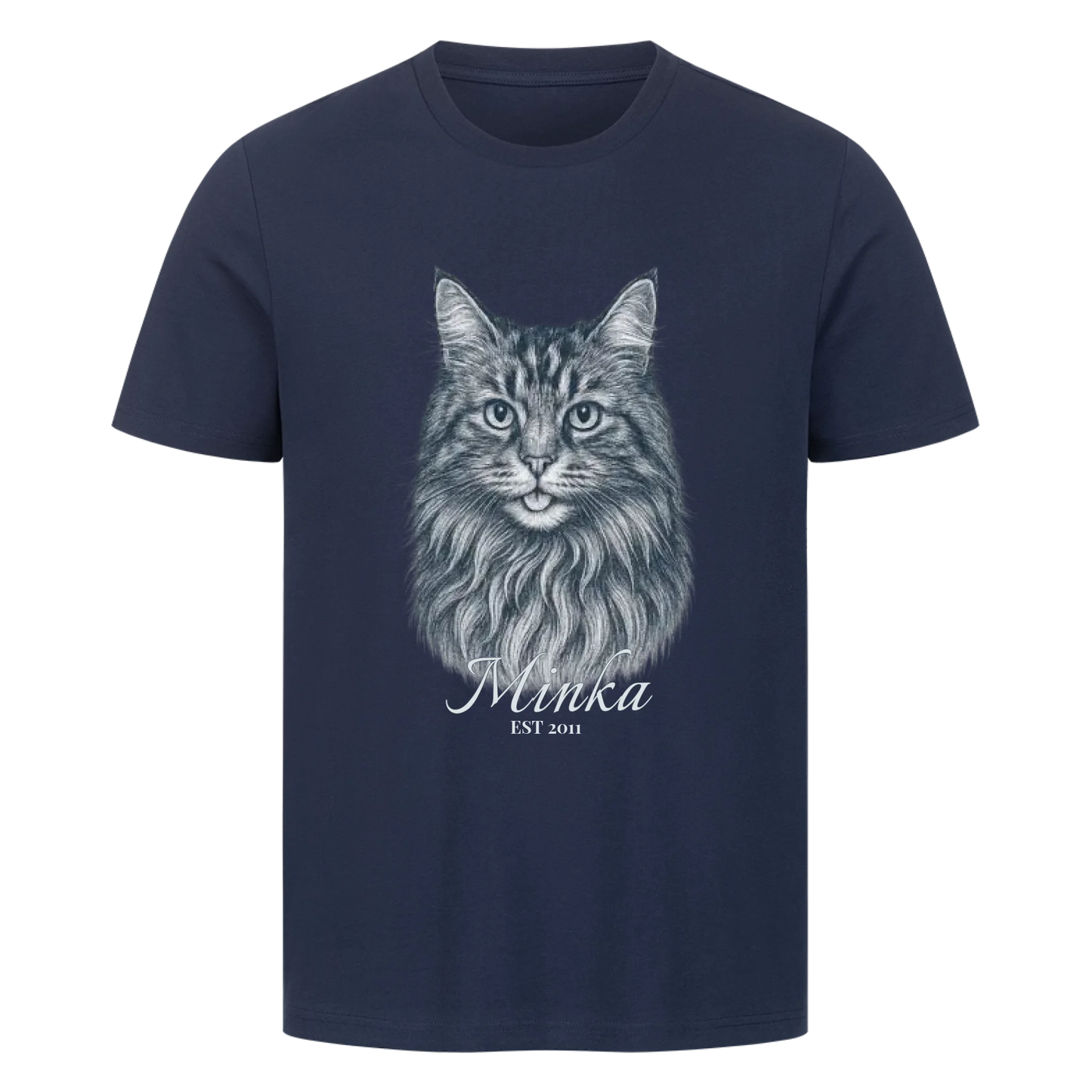 Gravur Stil T-Shirt - Eigenes Bild+ Name