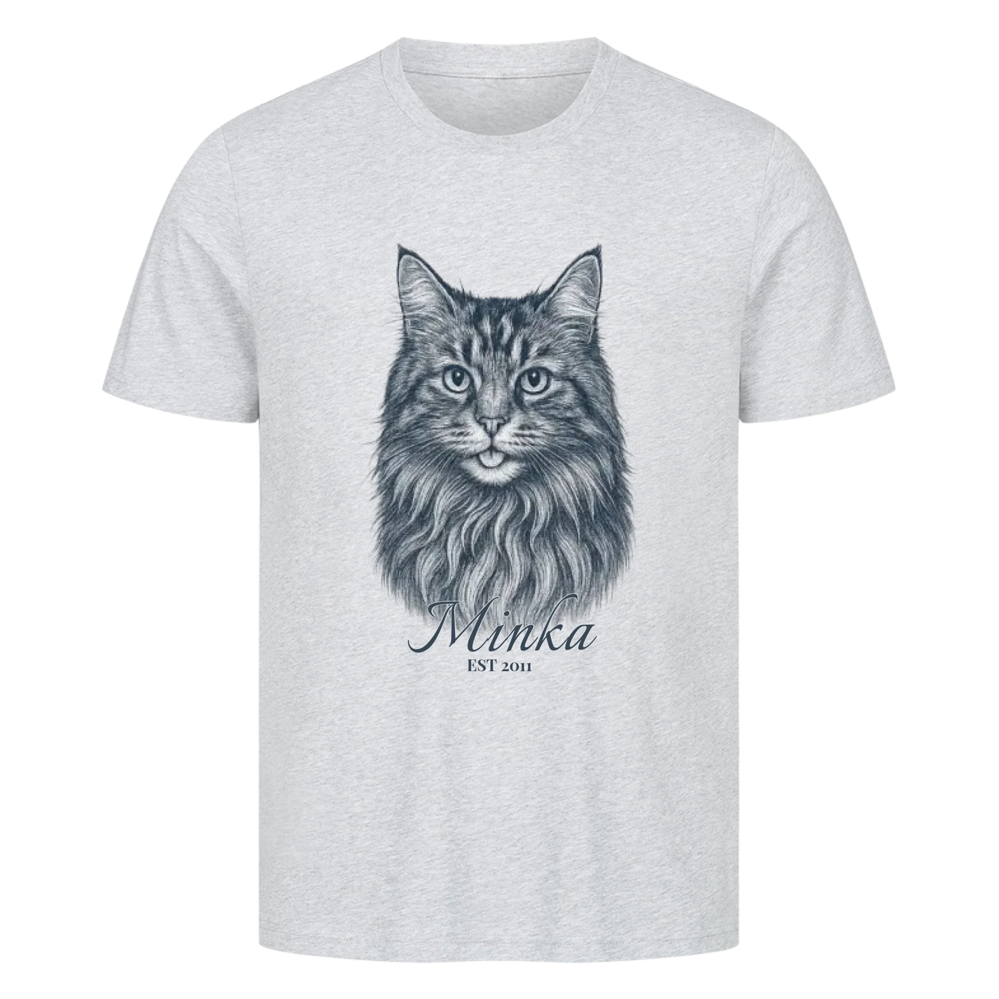 Gravur Stil T-Shirt - Eigenes Bild+ Name