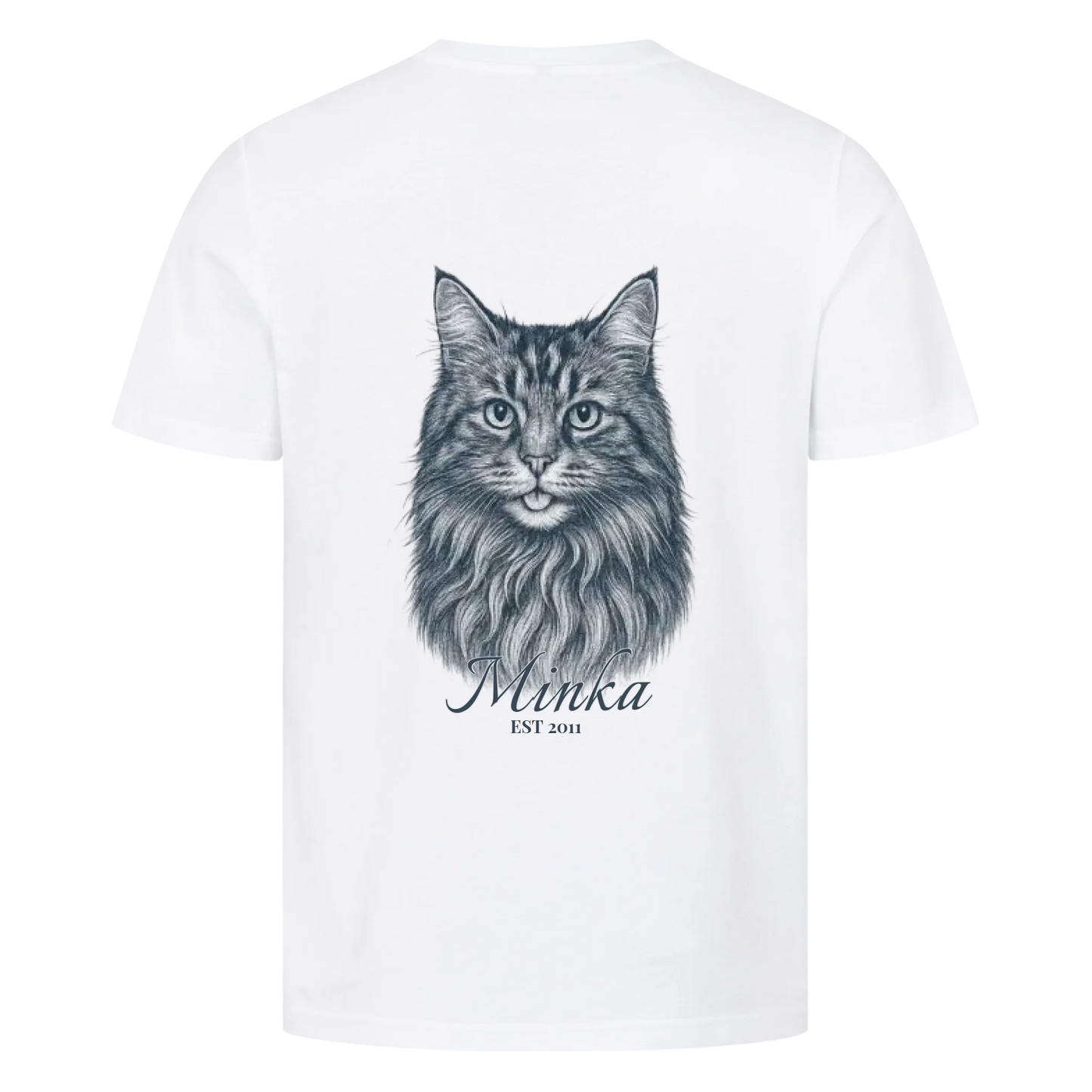 Gravur Stil T-Shirt - Eigenes Bild+ Name