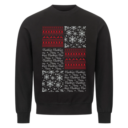Winter Porträtcollage Sweatshirt - Eigene Bilder