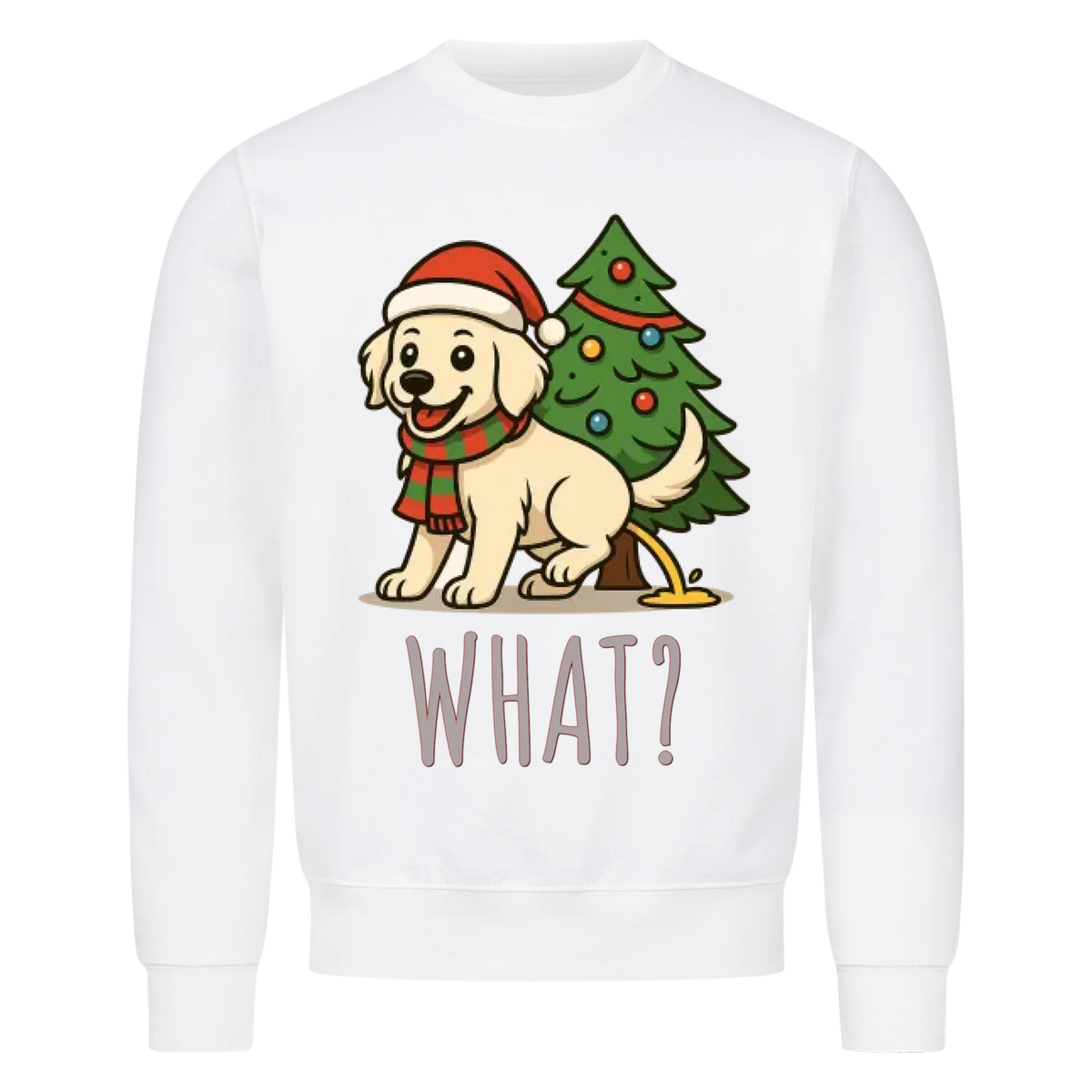 Hund & Weihnachtsbaum Sweatshirt - Eigenes Bild