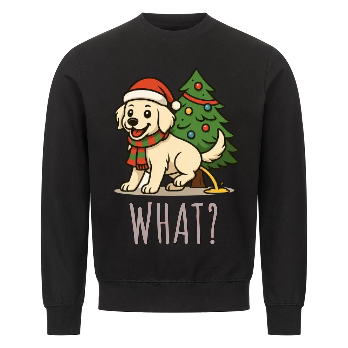 Hund & Weihnachtsbaum Sweatshirt - Eigenes Bild