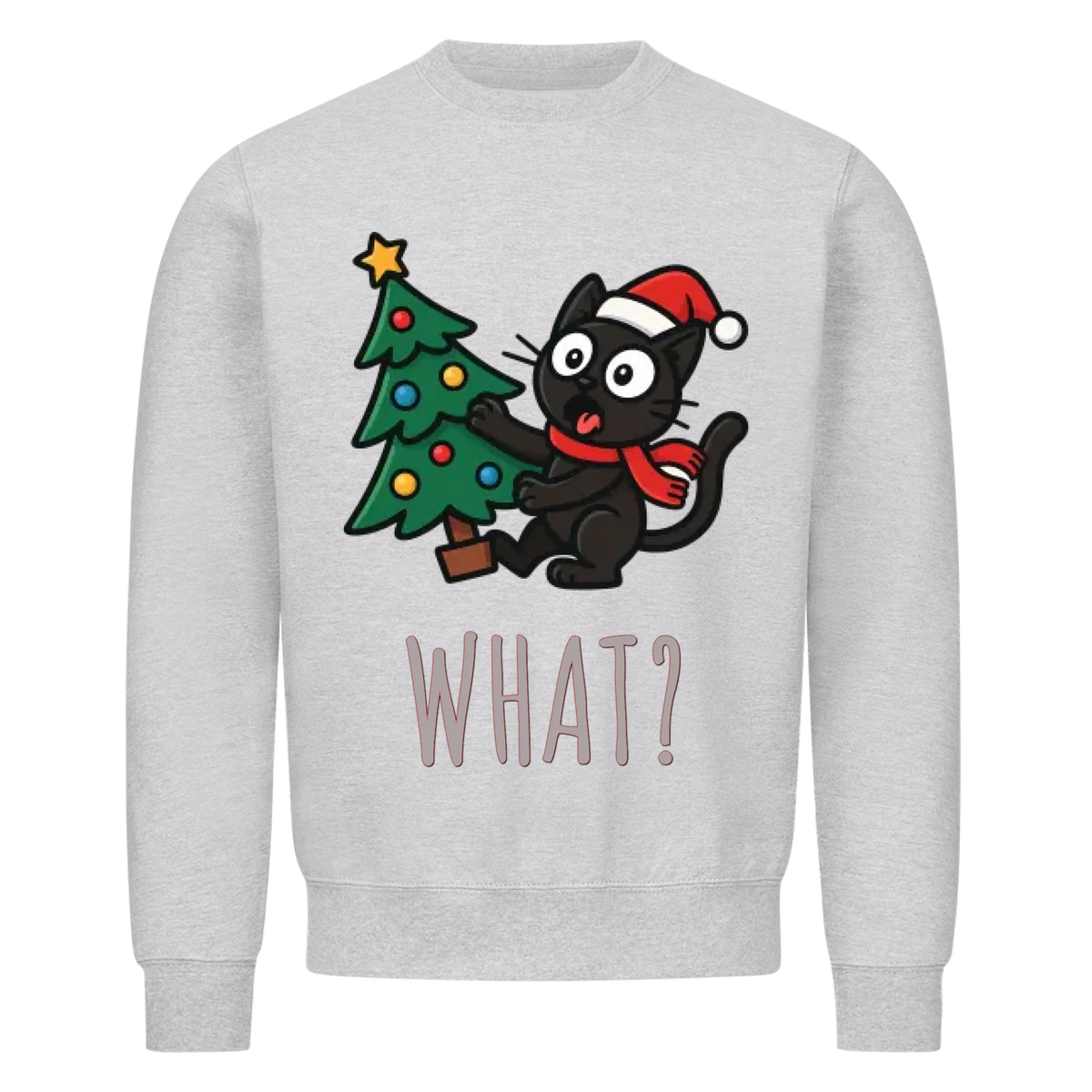 Katze & Weihnachtsbaum Sweatshirt - Eigenes Bild