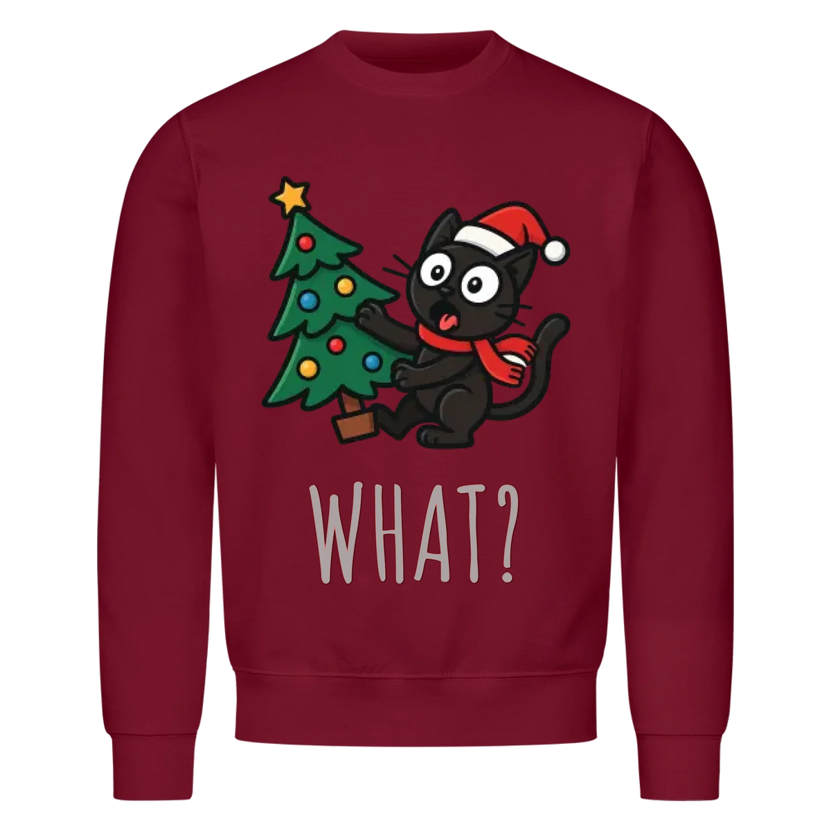 Katze & Weihnachtsbaum Sweatshirt - Eigenes Bild