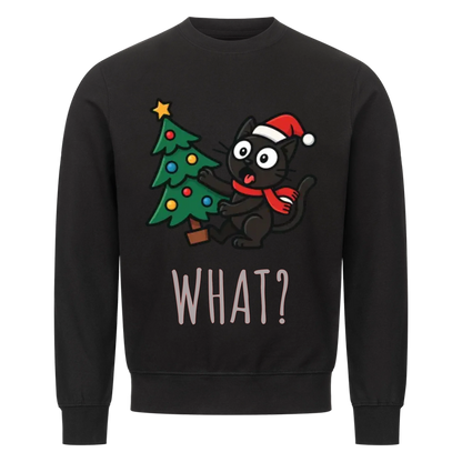 Katze & Weihnachtsbaum Sweatshirt - Eigenes Bild