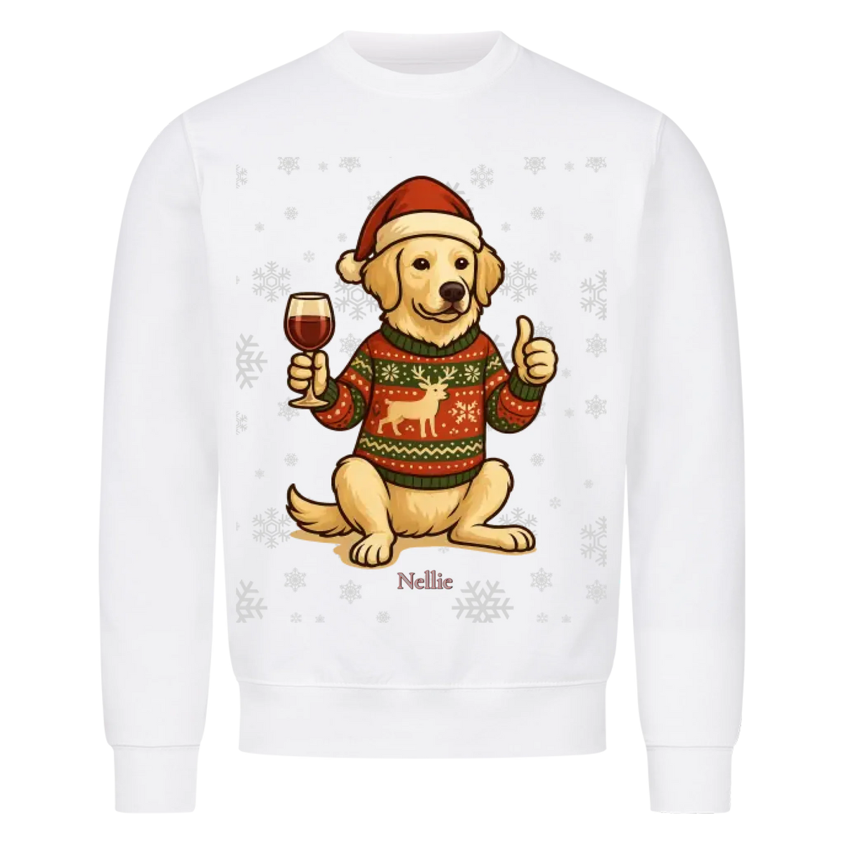 Weihnachtshund Sweatshirt - Eigenes Bild