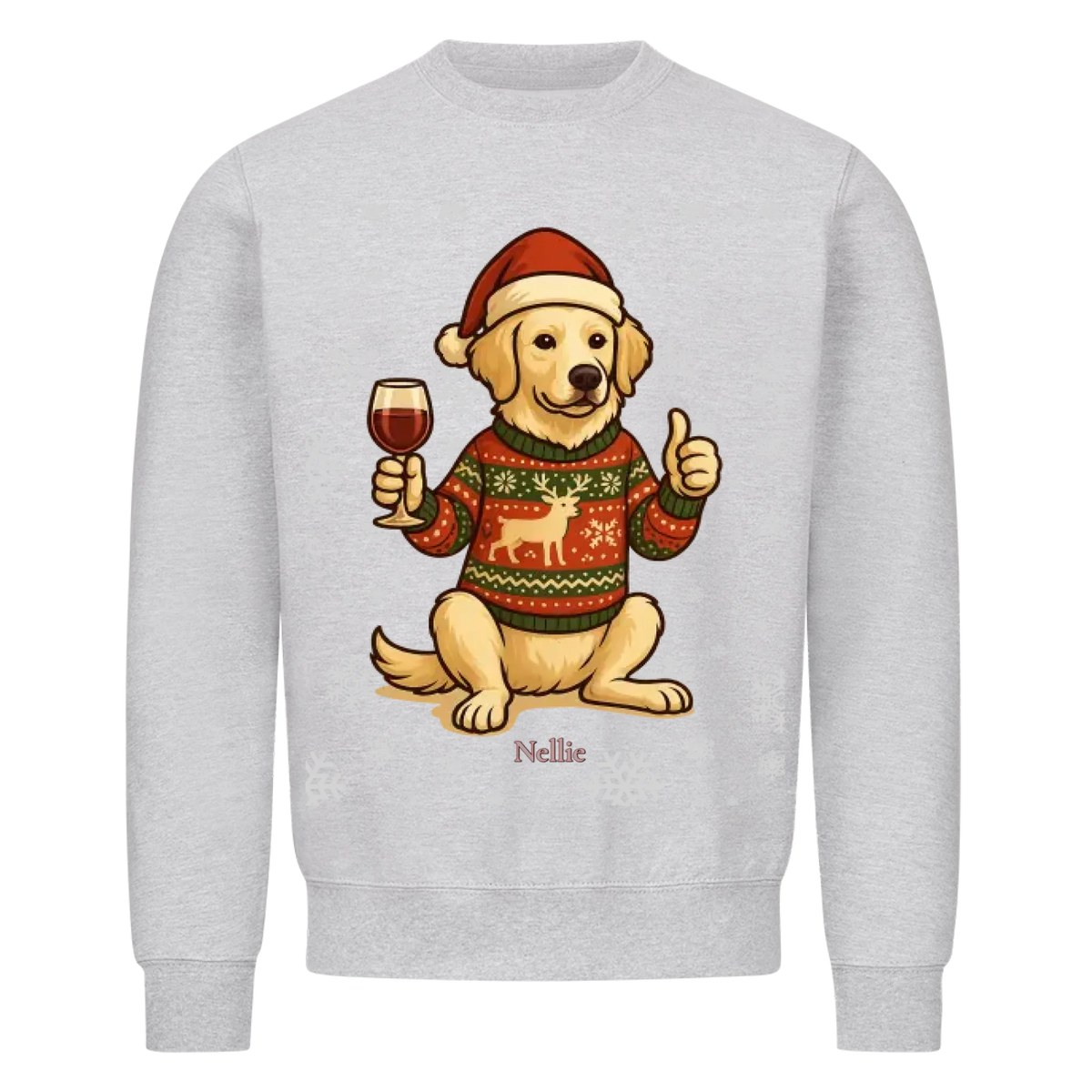 Weihnachtshund Sweatshirt - Eigenes Bild
