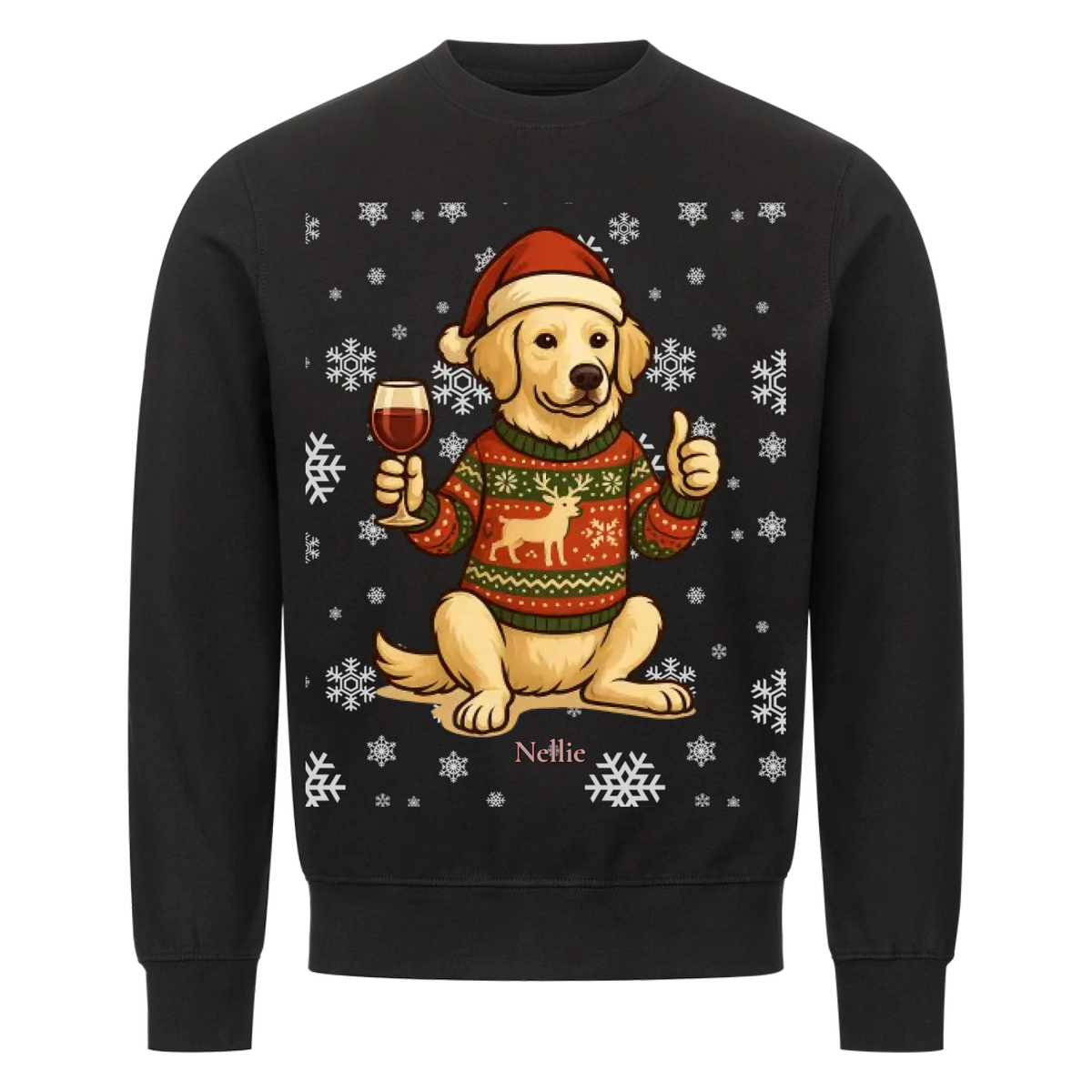 Weihnachtshund Sweatshirt - Eigenes Bild