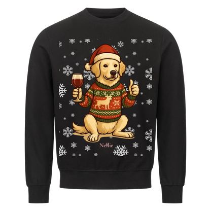 Weihnachtshund Sweatshirt - Eigenes Bild