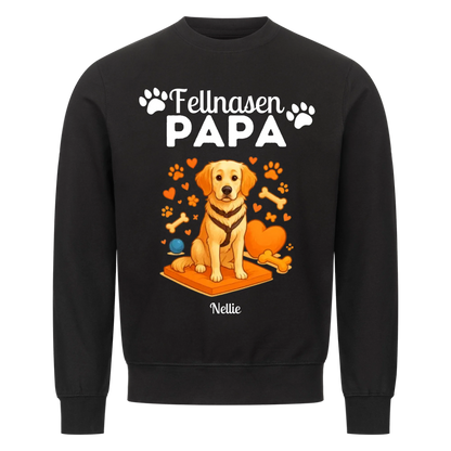 Fellnasen Papa Hund Sweatshirt - Eigenes Bild + Name