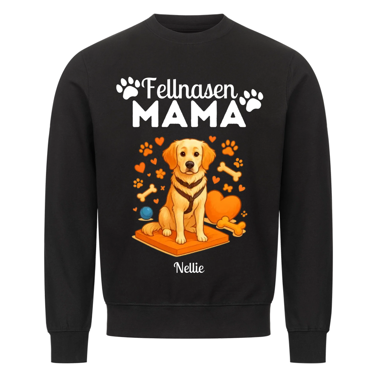 Fellnasen Mama Hund Sweatshirt - Eigenes Bild + Name
