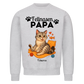 Fellnasen Papa Katze Sweatshirt - Eigenes Bild + Name