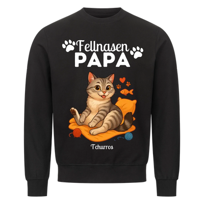 Fellnasen Papa Katze Sweatshirt - Eigenes Bild + Name