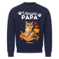 Fellnasen Papa Katze Sweatshirt - Eigenes Bild + Name