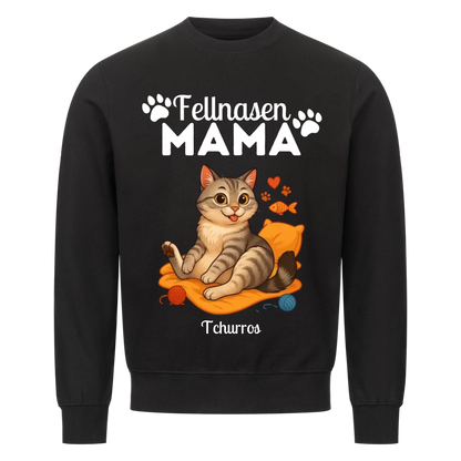 Fellnasen Mama Katze Sweatshirt - Eigenes Bild + Name