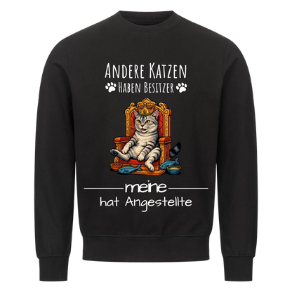 Deine Katze auf Thron Sweatshirt - Eigenes Bild