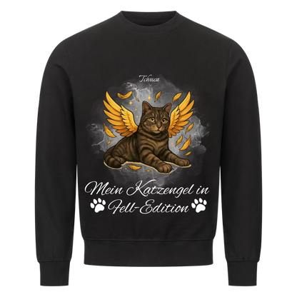 Engel Katze Sweatshirt - Eigenes Bild + Name