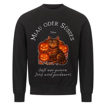 Miau oder Süsses Sweatshirt - Eigenes Bild + Name