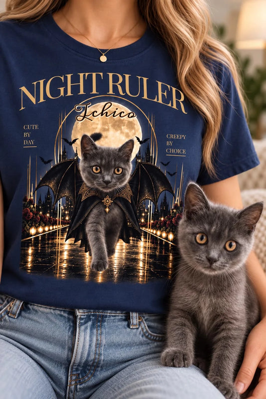 Night Ruler – Personalisiertes T-Shirt mit Foto & Name