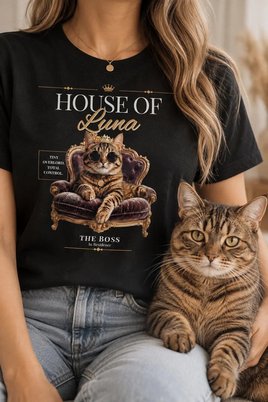 House of Your Cat – Personalisiertes T-Shirt mit Foto & Name
