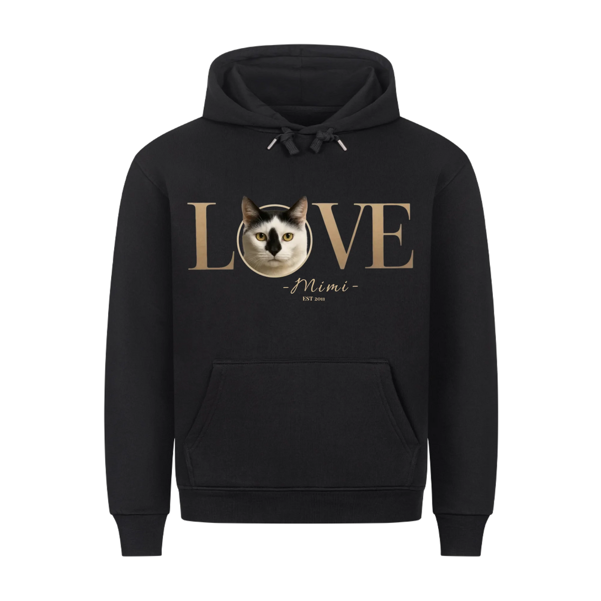 LOVE Premium Hoodie - Eigenes Bild, Name + Jahr