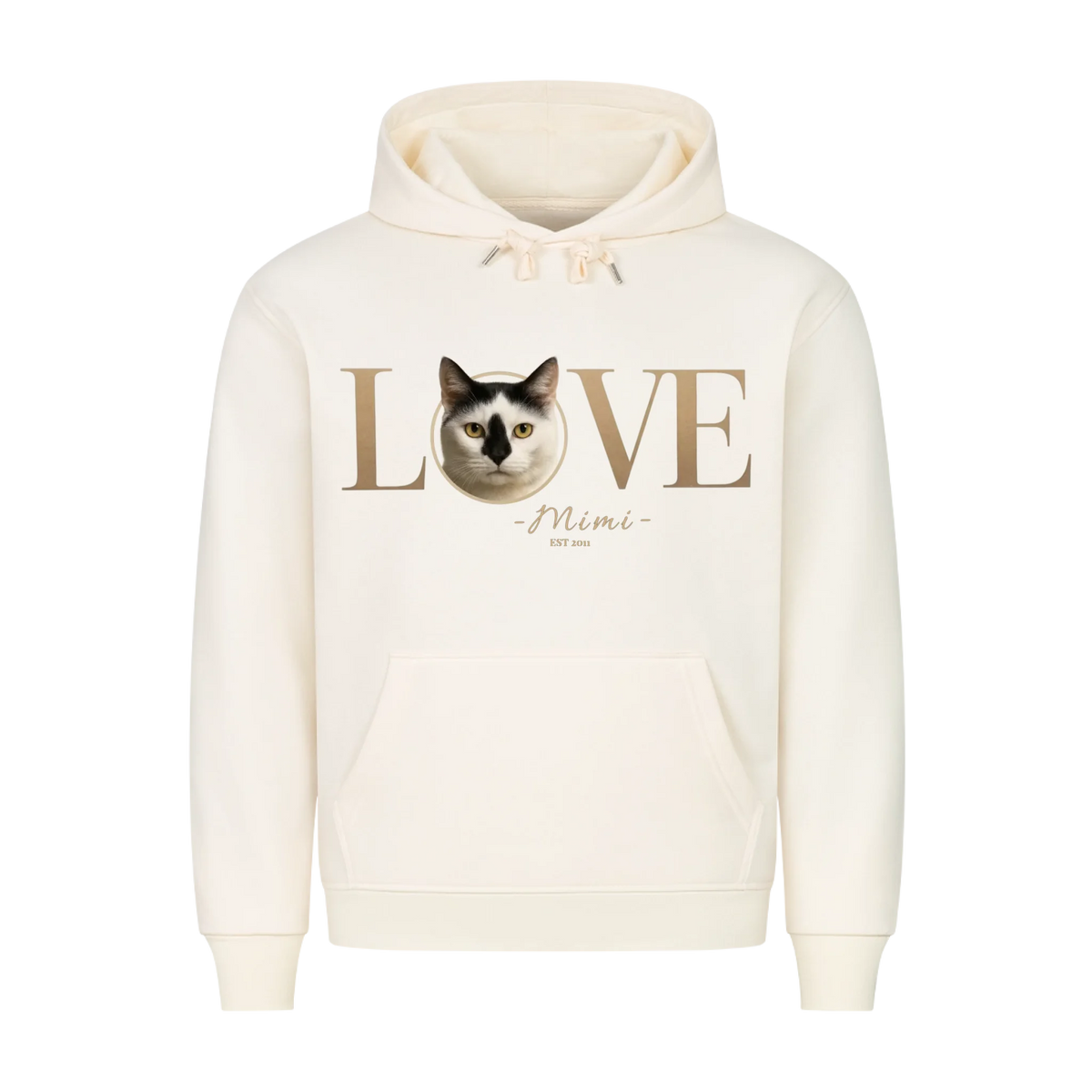 LOVE Premium Hoodie - Eigenes Bild, Name + Jahr