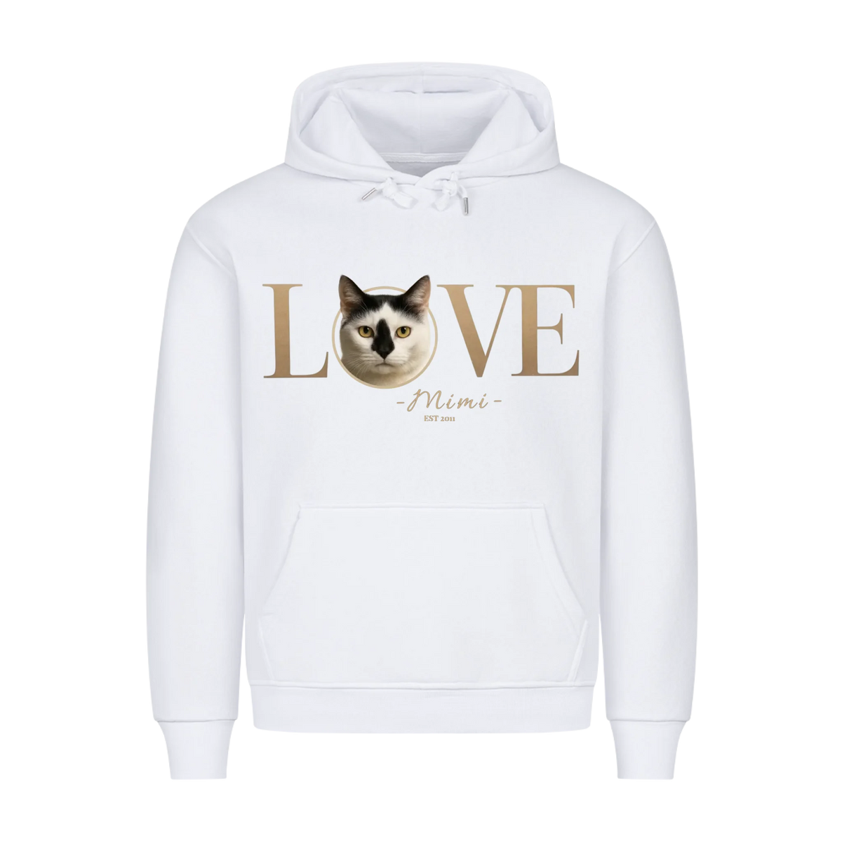 LOVE Premium Hoodie - Eigenes Bild, Name + Jahr