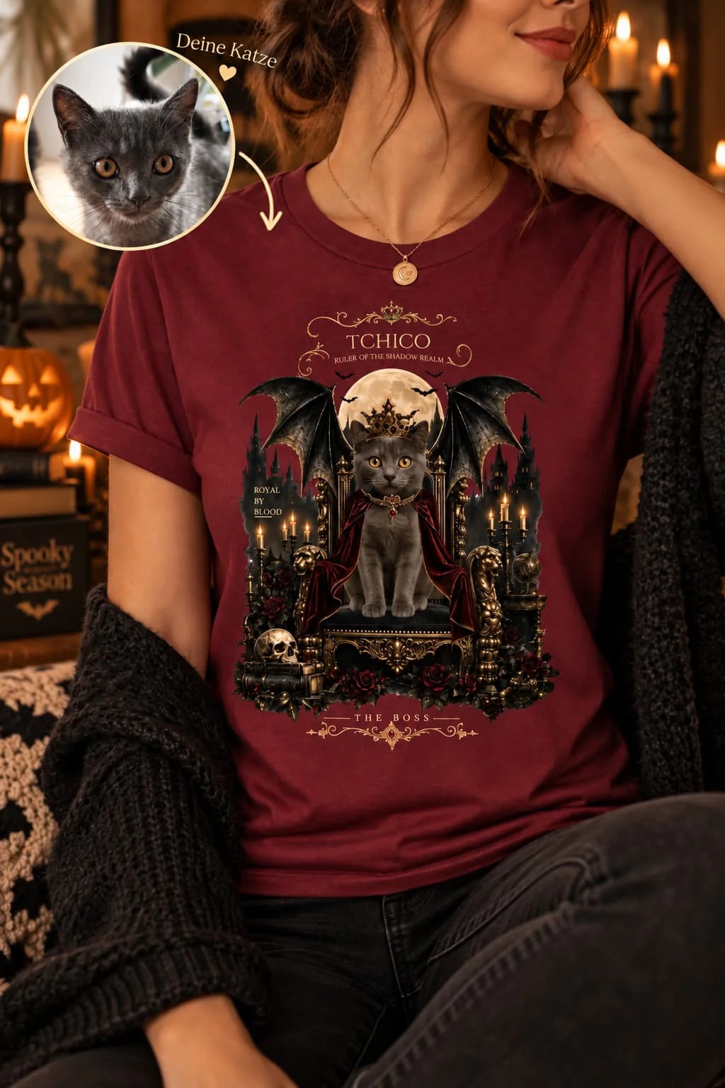 Shadow Realm – Personalisiertes T-Shirt mit Foto & Name