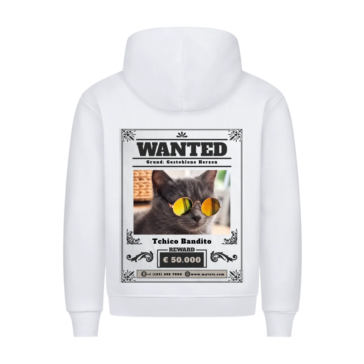 Wanted Hoodie - Eigene Fotos, Namen + Text