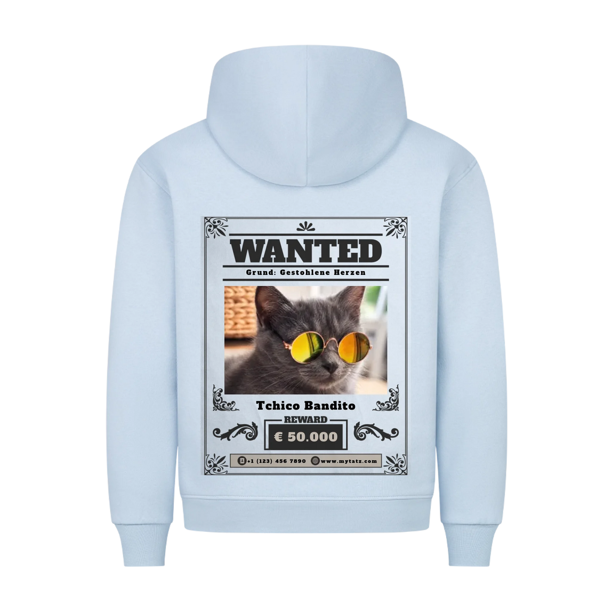 Wanted Hoodie - Eigene Fotos, Namen + Text