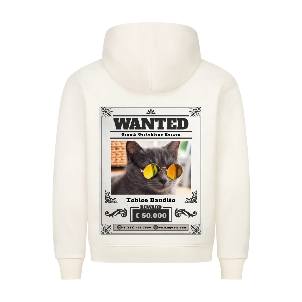 Wanted Hoodie - Eigene Fotos, Namen + Text